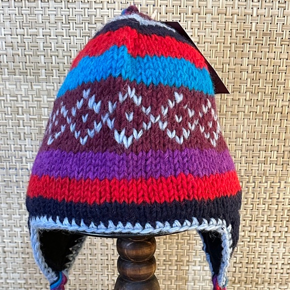 🌟HP🌟Himalayan Trapper Hat 100% Purple Wool Handcraft Collection D&Y Nepal OSFM - Picture 2 of 9